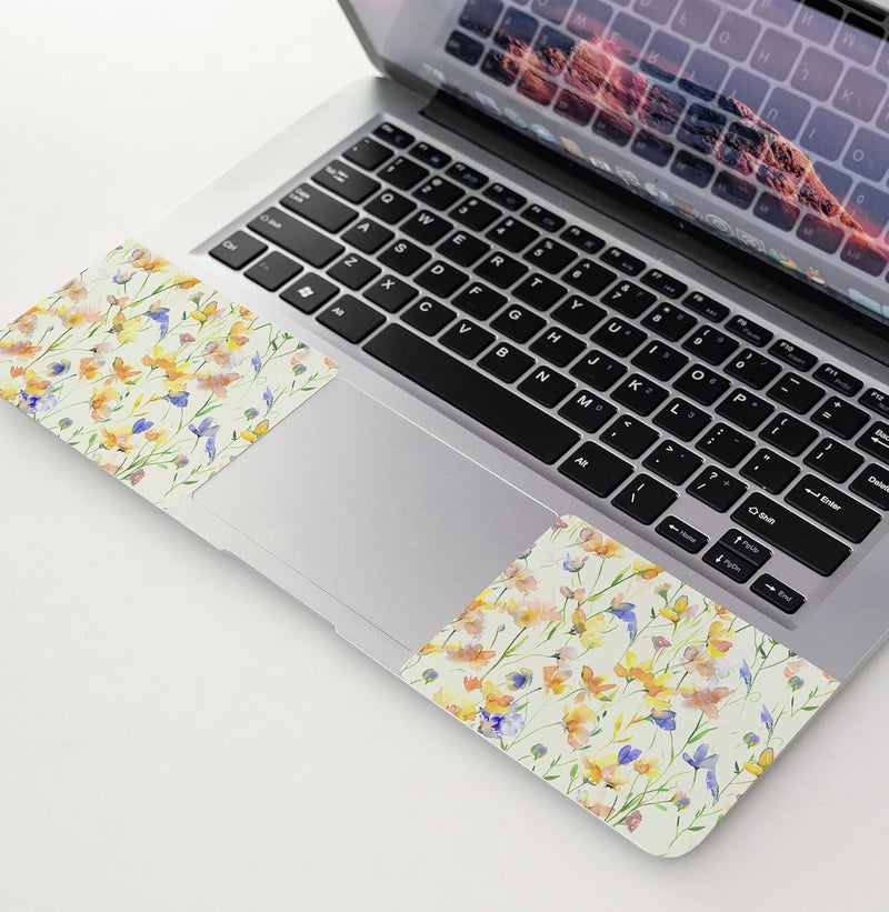 WINTOJO 11.6 13 13.3 14 15 15.6 inches Netbook Laptop Skin Sticker Decal Reusable Protector Cover Case for Laptop Notebook chromebook Yellow Flowers W-NEK-58 - Image 2